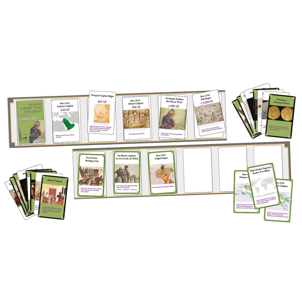 Muslim Empire and Explorers Interactive Timeline Cards